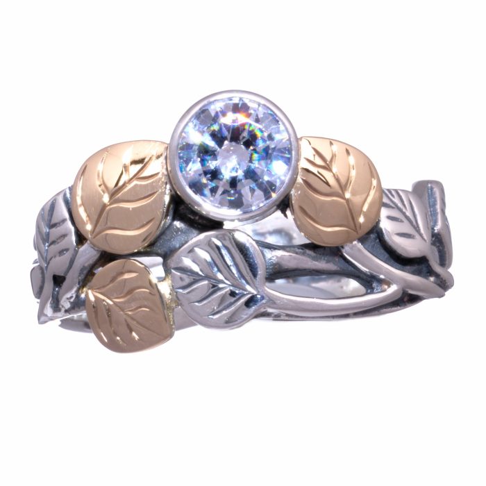 Light Aspen Ring with CZ - Image 2