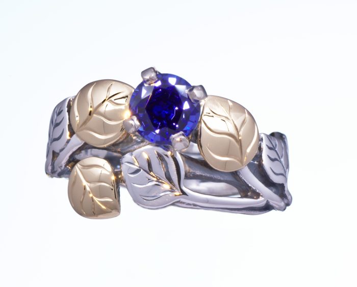 Light Aspen Ring with Colored Stone