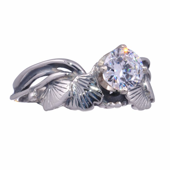 Ginkgo Solitaire Engagement Ring - Image 4