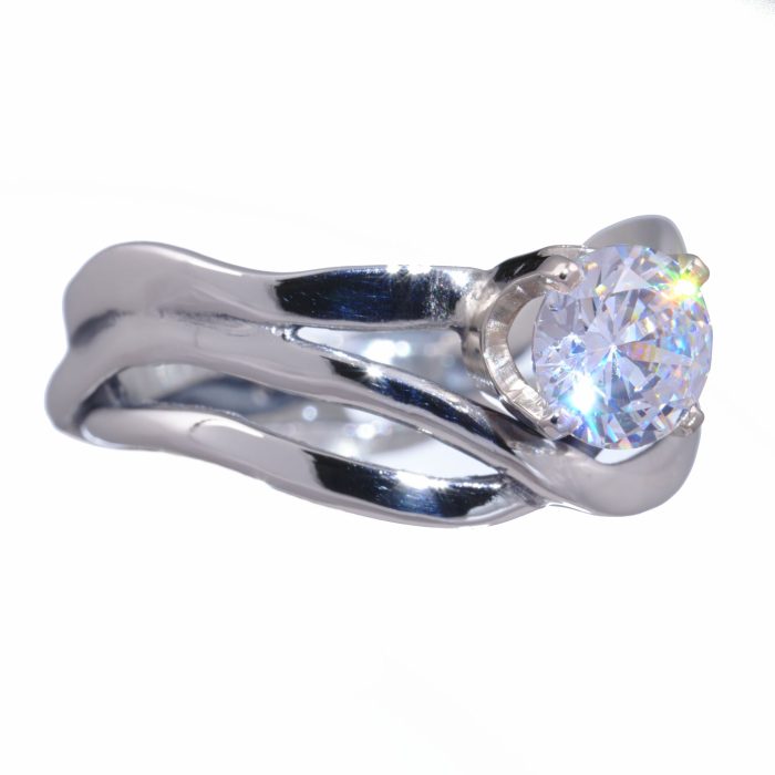 Three Branch Ring with CZ - Image 2