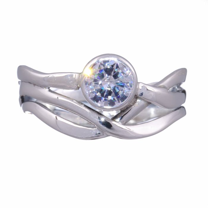 Three Branch Ring with CZ - Image 4