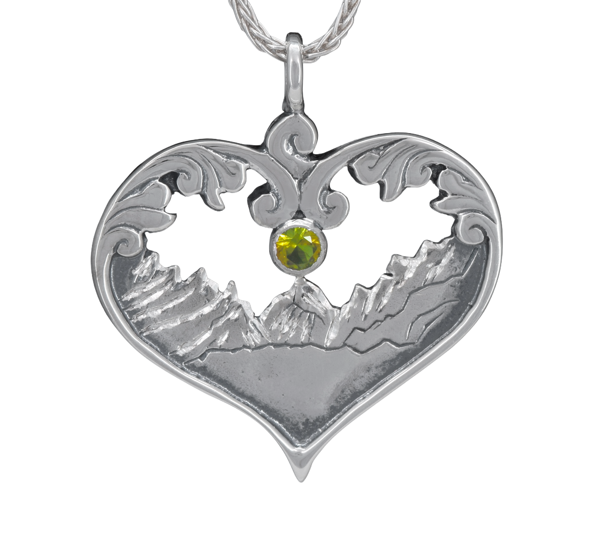 Ouray Heart Pendant with Stone - Image 9