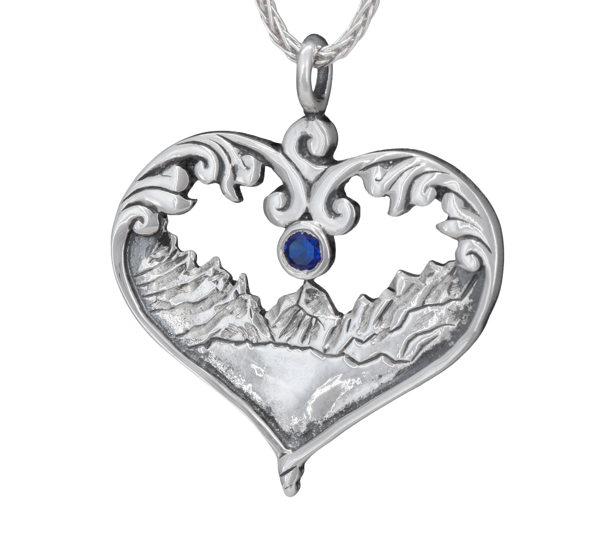 Ouray Heart Pendant with Stone