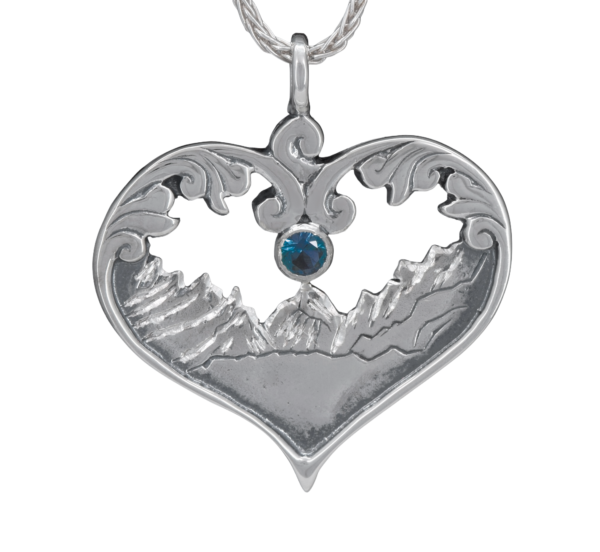 Ouray Heart Pendant with Stone - Image 6